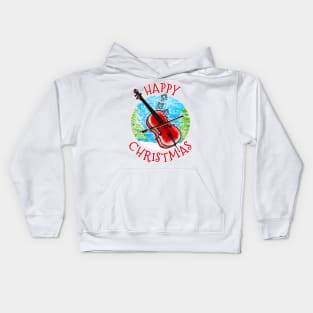 Christmas Cello Cellist String Musician Xmas 2022 Kids Hoodie